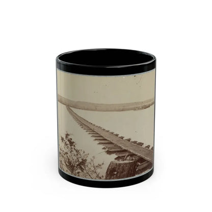 Army Of The James, Pontoon Bridges Across James River At Deep Bottom And Varina (U.S. Civil War) Black Coffee Mug-11oz-Go Mug Yourself