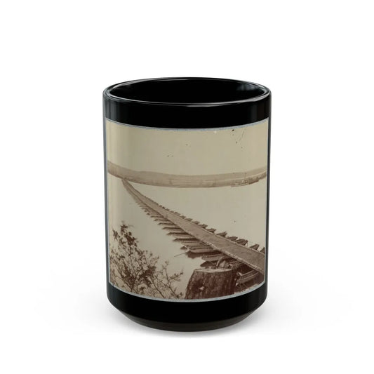 Army Of The James, Pontoon Bridges Across James River At Deep Bottom And Varina (U.S. Civil War) Black Coffee Mug-15oz-Go Mug Yourself