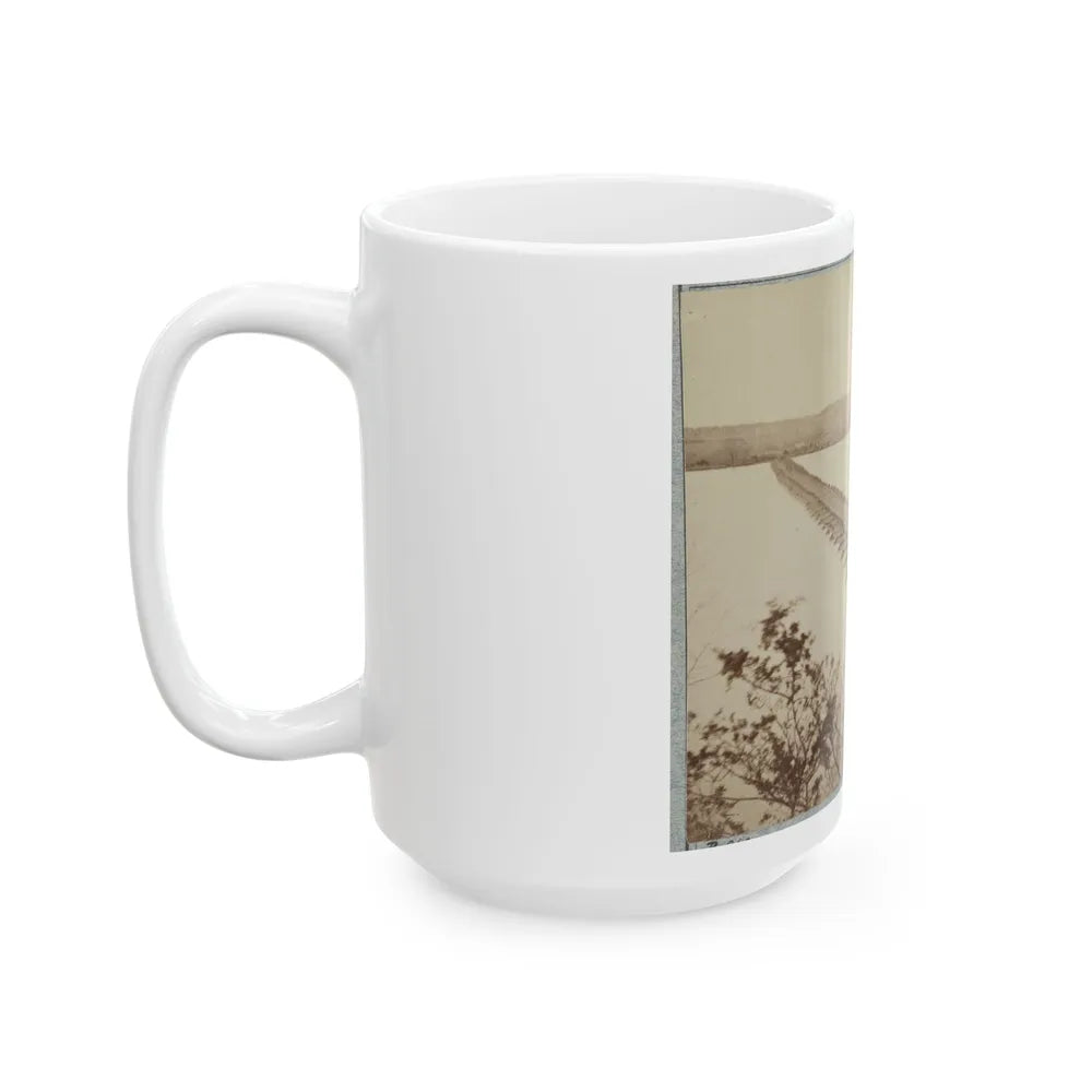 Army Of The James, Pontoon Bridges Across James River At Deep Bottom And Varina (U.S. Civil War) White Coffee Mug-Go Mug Yourself