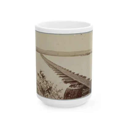 Army Of The James, Pontoon Bridges Across James River At Deep Bottom And Varina (U.S. Civil War) White Coffee Mug 15oz - Go Mug Yourself