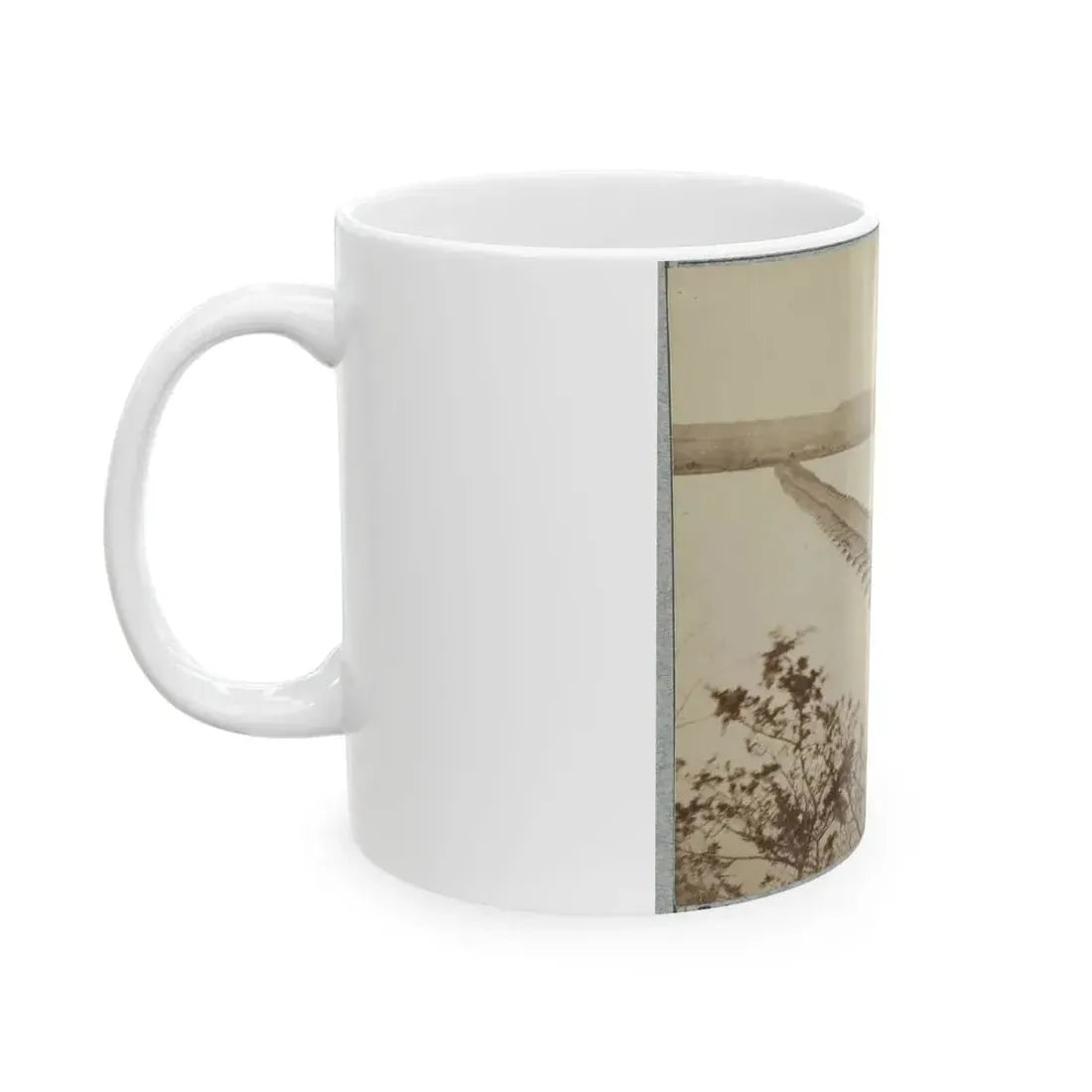 Army Of The James, Pontoon Bridges Across James River At Deep Bottom And Varina (U.S. Civil War) White Coffee Mug - Go Mug Yourself