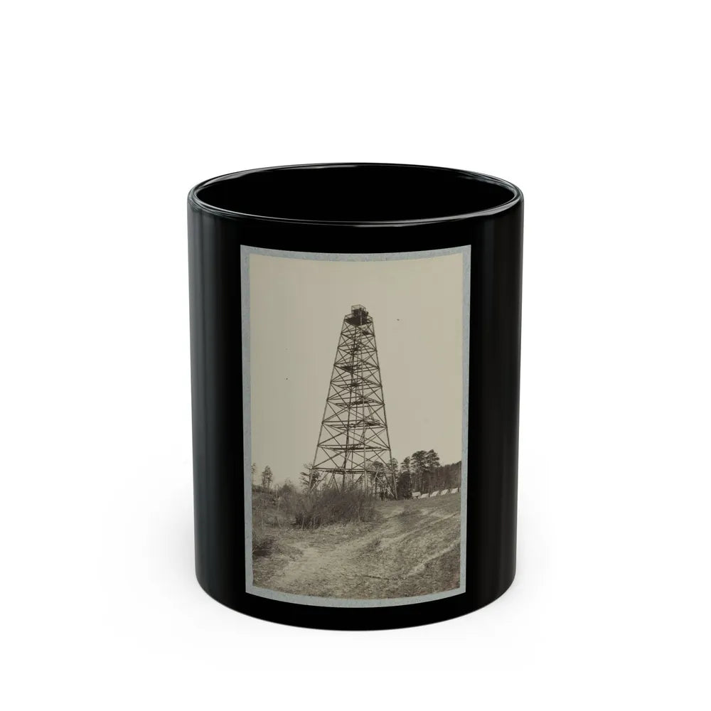 Army Of The James, Signal Tower On Left Of Bermuda Hundred Lines (U.S. Civil War) Black Coffee Mug-11oz-Go Mug Yourself