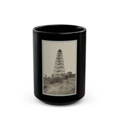 Army Of The James, Signal Tower On Left Of Bermuda Hundred Lines (U.S. Civil War) Black Coffee Mug-15oz-Go Mug Yourself