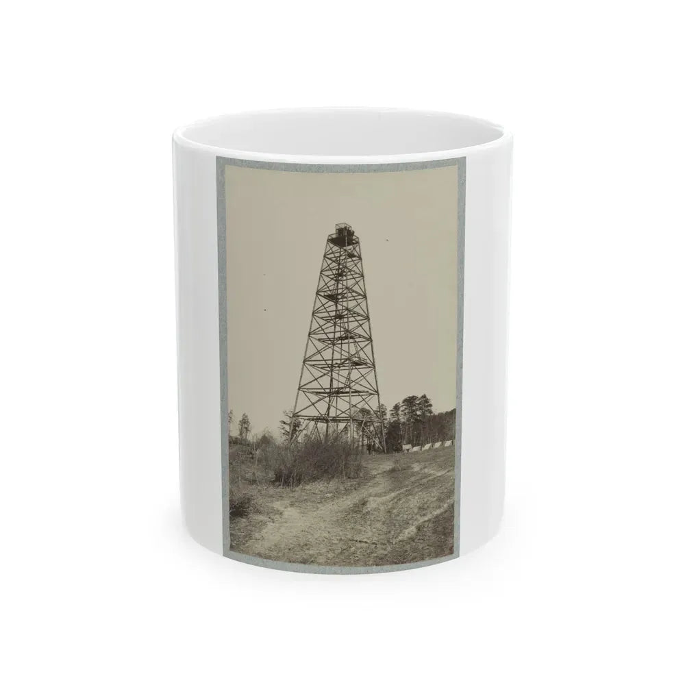 Army Of The James, Signal Tower On Left Of Bermuda Hundred Lines (U.S. Civil War) White Coffee Mug 11oz - Go Mug Yourself