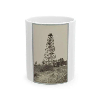 Army Of The James, Signal Tower On Left Of Bermuda Hundred Lines (U.S. Civil War) White Coffee Mug 11oz - Go Mug Yourself
