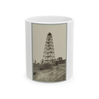 Army Of The James, Signal Tower On Left Of Bermuda Hundred Lines (U.S. Civil War) White Coffee Mug 11oz - Go Mug Yourself