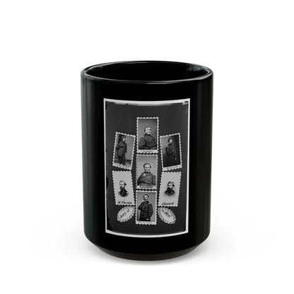 Army Of The West  Schofield, Thomas, Slocum, Mcpherson, Sherman, Howard, And Rousseau(2) (U.S. Civil War) Black Coffee Mug 15oz - Go Mug Yourself