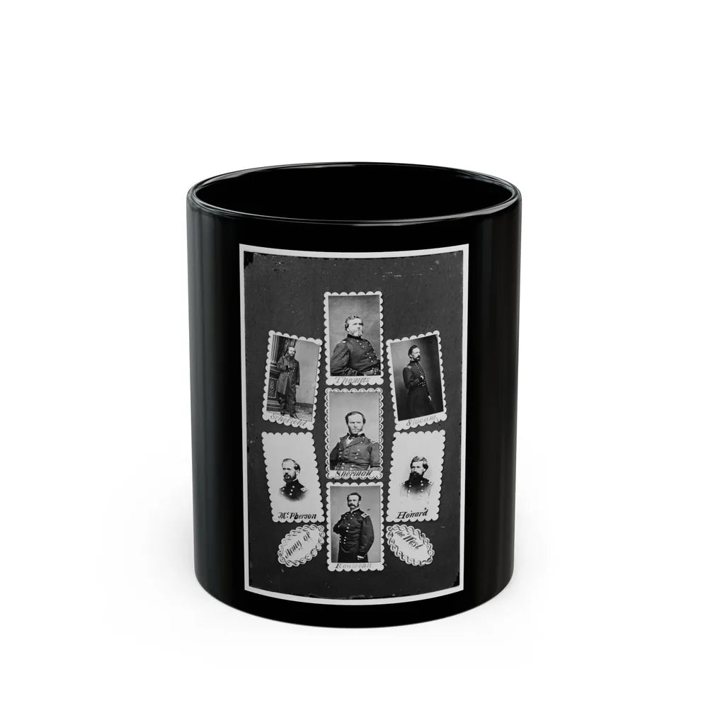 Army Of The West Schofield, Thomas, Slocum, Mcpherson, Sherman, Howard, And Rousseau (U.S. Civil War) Black Coffee Mug-11oz-Go Mug Yourself