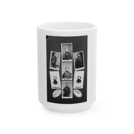 Army Of The West Schofield, Thomas, Slocum, Mcpherson, Sherman, Howard, And Rousseau (U.S. Civil War) White Coffee Mug-15oz-Go Mug Yourself