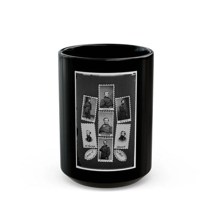 Army Of The West Schofield, Thomas, Slocum, Mcpherson, Sherman, Howard, And Rousseau(2) (U.S. Civil War) Black Coffee Mug-15oz-Go Mug Yourself