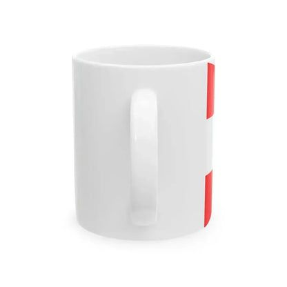 Army Rank Flag of Denmark - Chief of a Division (Denmark) White Coffee Mug - Go Mug Yourself