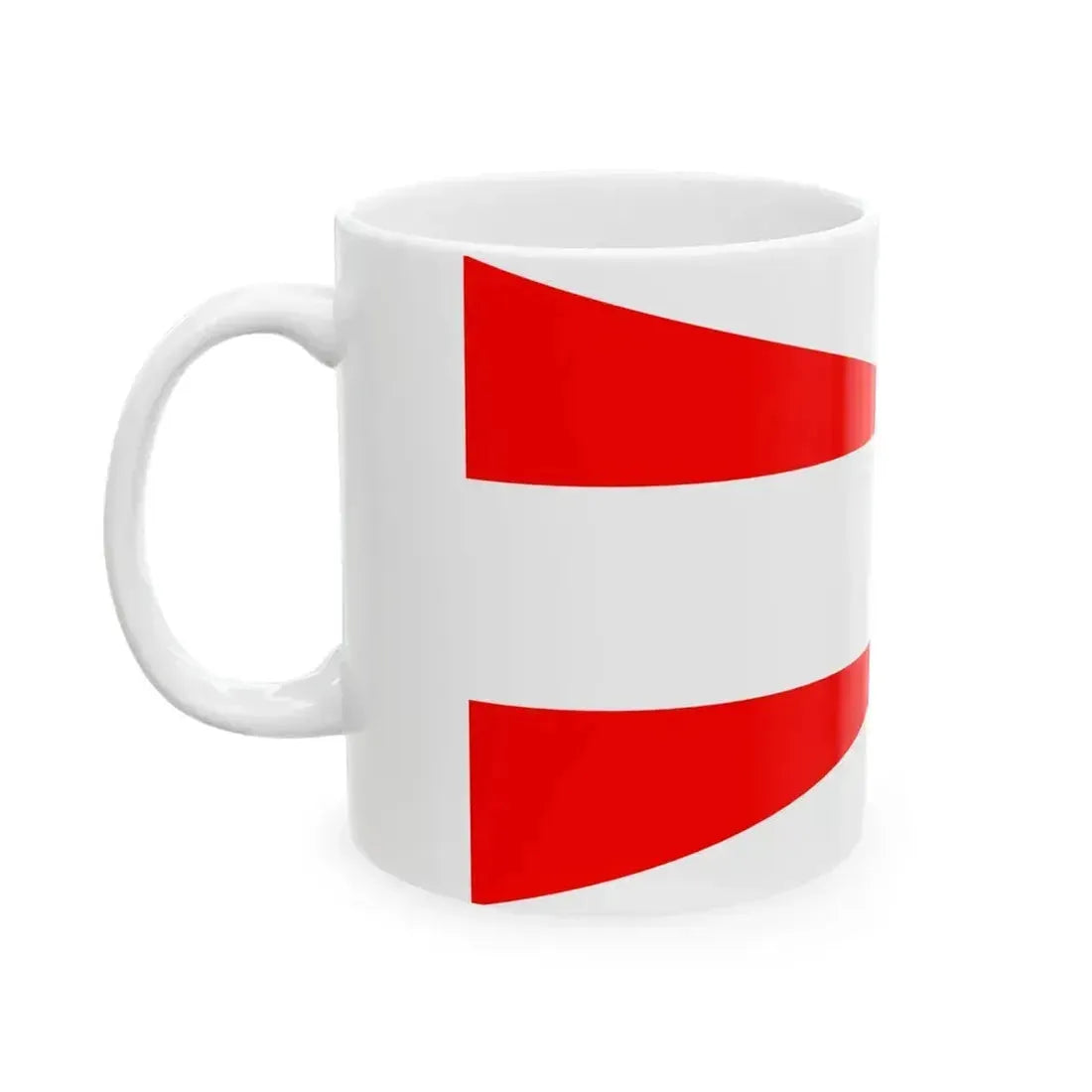 Army Rank Flag of Denmark - Chief of a Division (Denmark) White Coffee Mug - Go Mug Yourself