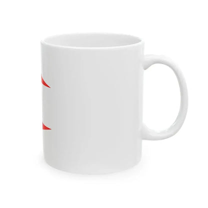 Army Rank Flag of Denmark - Chief of a Division (Denmark) White Coffee Mug - Go Mug Yourself