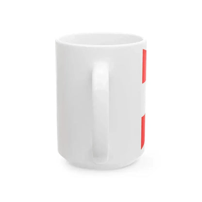 Army Rank Flag of Denmark - Chief of a Division (Denmark) White Coffee Mug - Go Mug Yourself