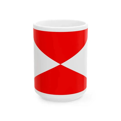 Army Rank Flag of Denmark - Chief of the General Command (Denmark) White Coffee Mug 15oz - Go Mug Yourself