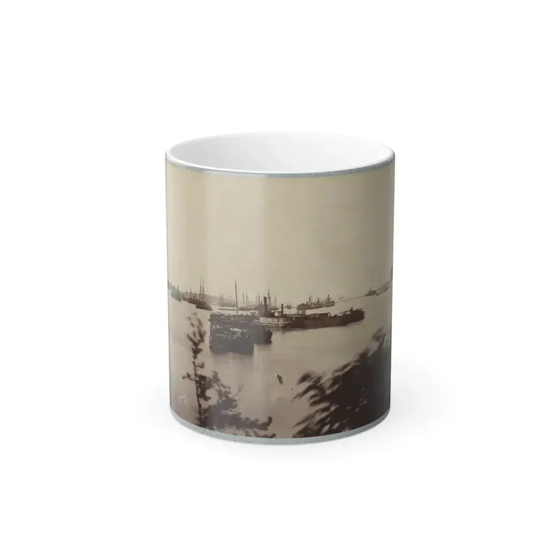 Army Transports in James River, Va. Near Deep Bottom 001 (U.S. Civil War) Color Changing Coffee Mug 11oz - Go Mug Yourself