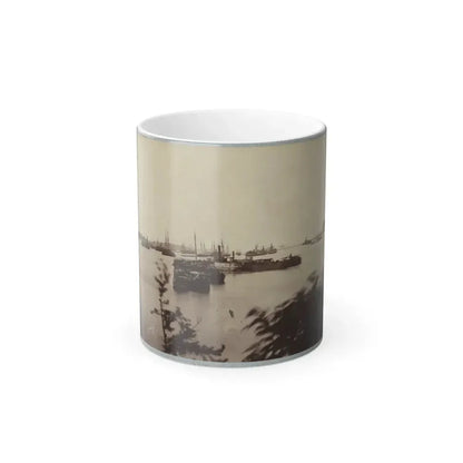 Army Transports in James River, Va. Near Deep Bottom 001 (U.S. Civil War) Color Changing Coffee Mug 11oz - Go Mug Yourself