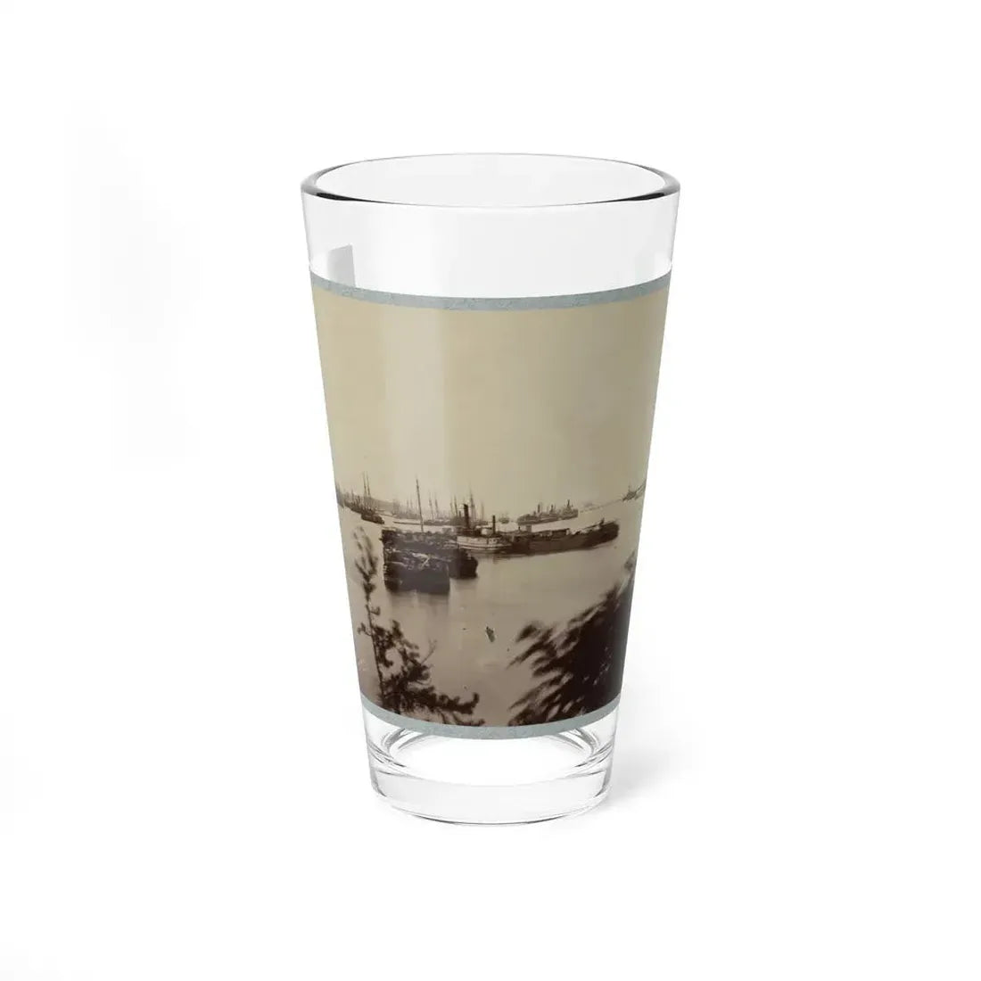 Army Transports In James River, Va. Near Deep Bottom 001 (U.S. Civil War) Pint Glass 16oz 16oz - Go Mug Yourself