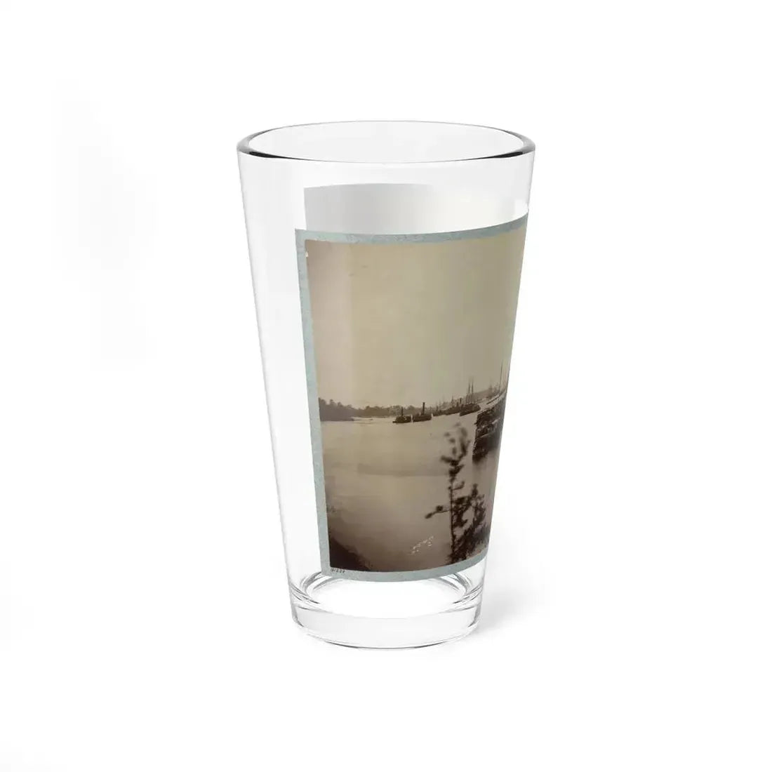 Army Transports In James River, Va. Near Deep Bottom 001 (U.S. Civil War) Pint Glass 16oz - Go Mug Yourself
