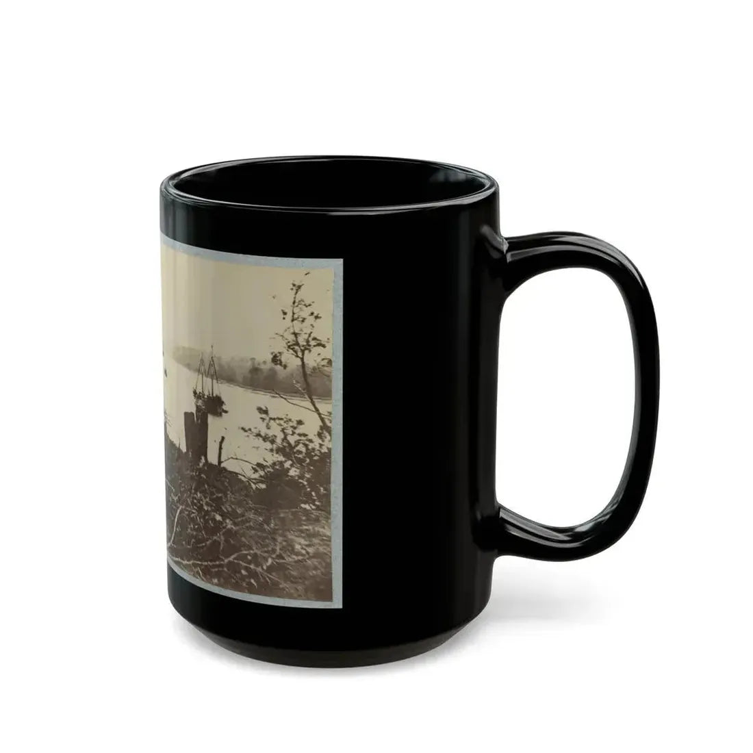 Army Transports In James River, Va. Near Deep Bottom (U.S. Civil War) Black Coffee Mug - Go Mug Yourself
