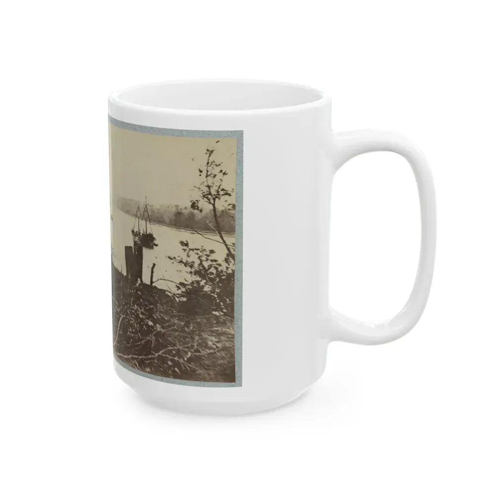 Army Transports In James River, Va. Near Deep Bottom (U.S. Civil War) White Coffee Mug - Go Mug Yourself
