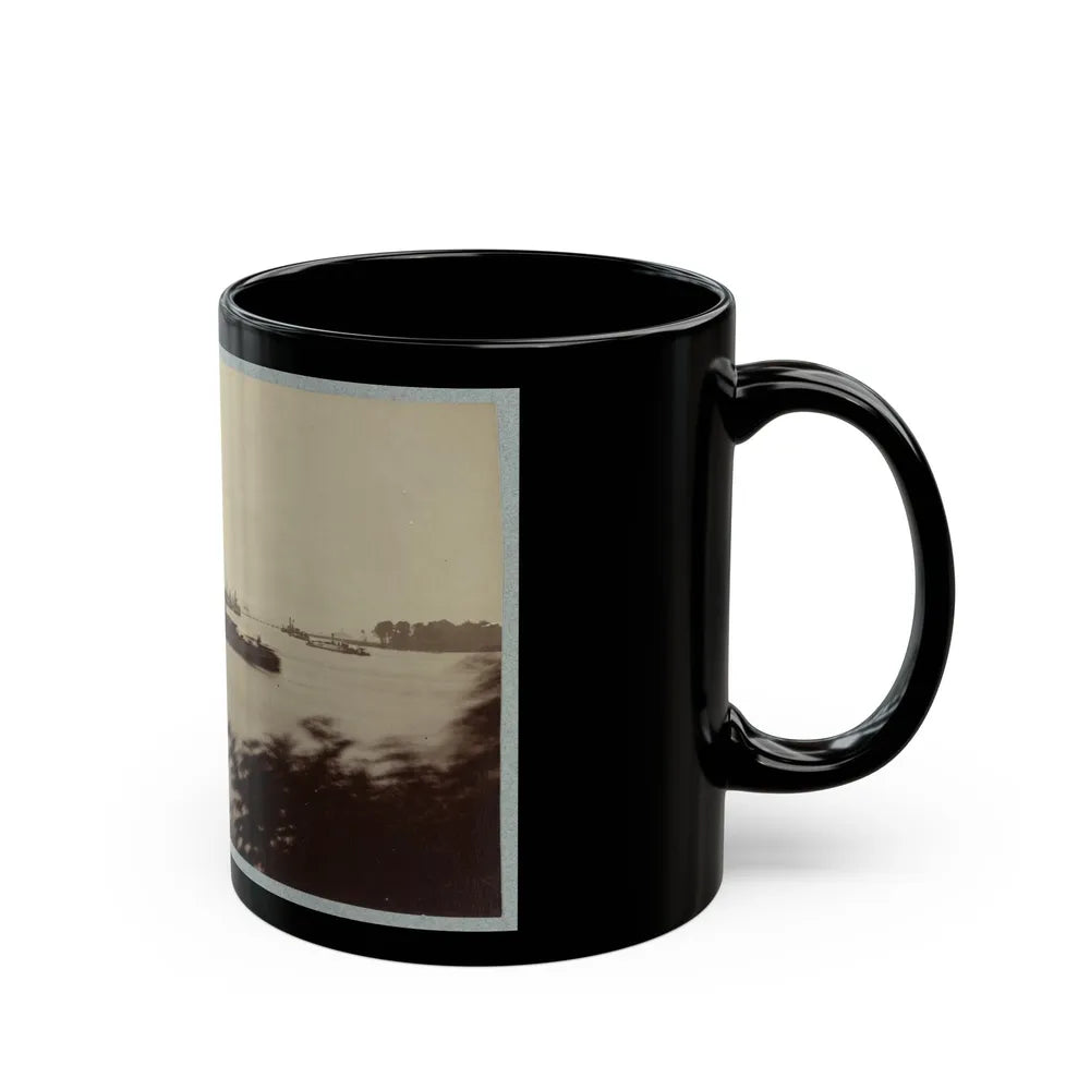 Army Transports In James River, Va. Near Deep Bottom 001 (U.S. Civil War) Black Coffee Mug-Go Mug Yourself