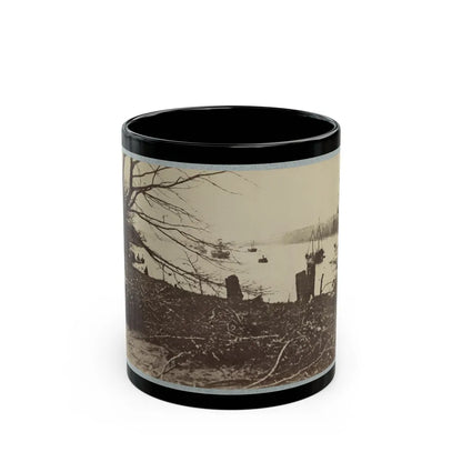 Army Transports In James River, Va. Near Deep Bottom (U.S. Civil War) Black Coffee Mug-11oz-Go Mug Yourself