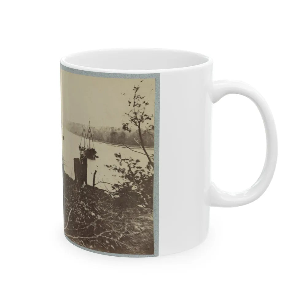 Army Transports In James River, Va. Near Deep Bottom (U.S. Civil War) White Coffee Mug-Go Mug Yourself