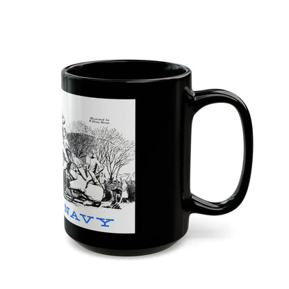Army vs. Navy, Bluebook Magazine, November 1955 - Black Coffee Mug - Go Mug Yourself