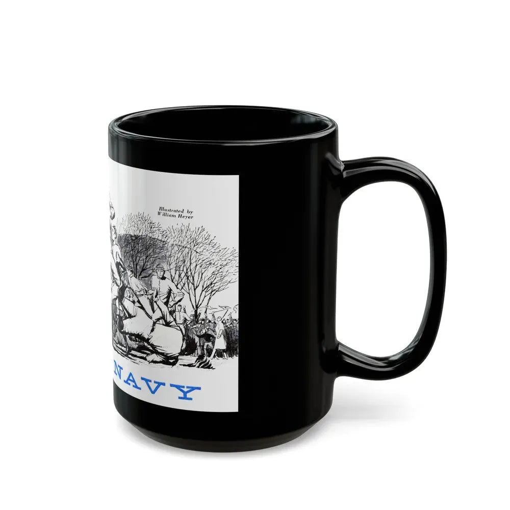 Army vs. Navy, Bluebook Magazine, November 1955 - Black Coffee Mug - Go Mug Yourself