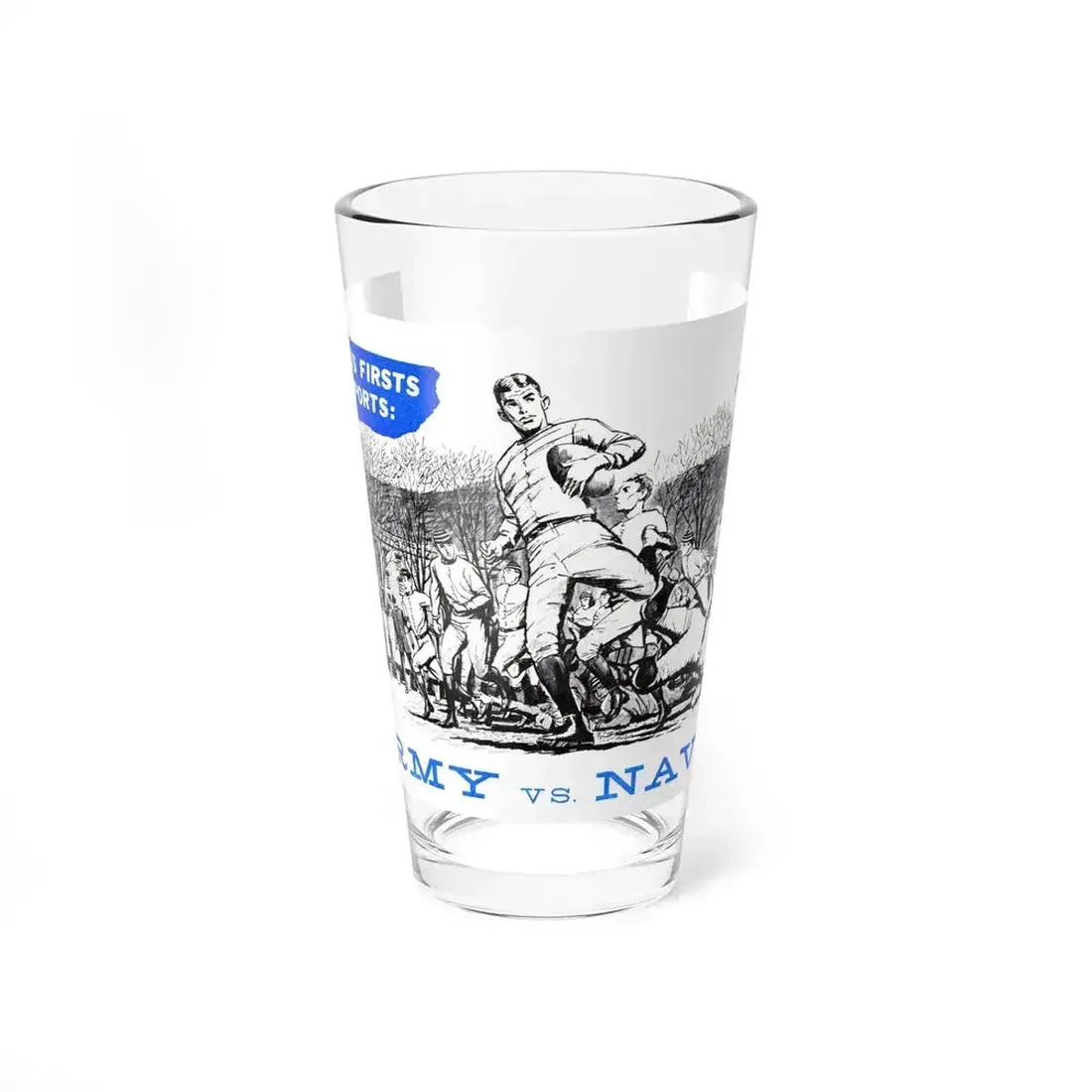 Army vs. Navy, Bluebook Magazine, November 1955 (Magazine Illustration) Pint Glass 16oz 16oz - Go Mug Yourself