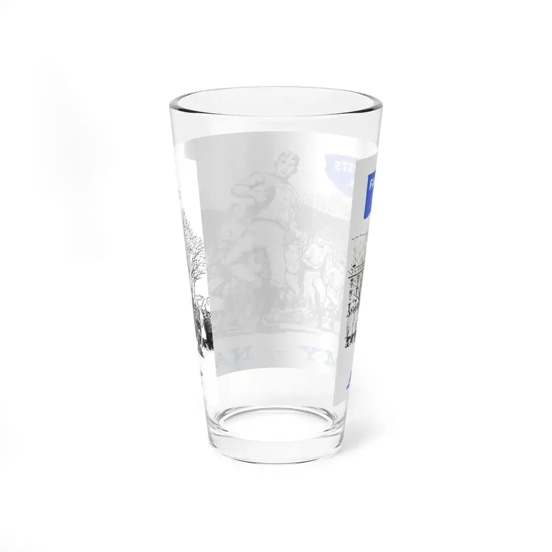 Army vs. Navy, Bluebook Magazine, November 1955 (Magazine Illustration) Pint Glass 16oz - Go Mug Yourself