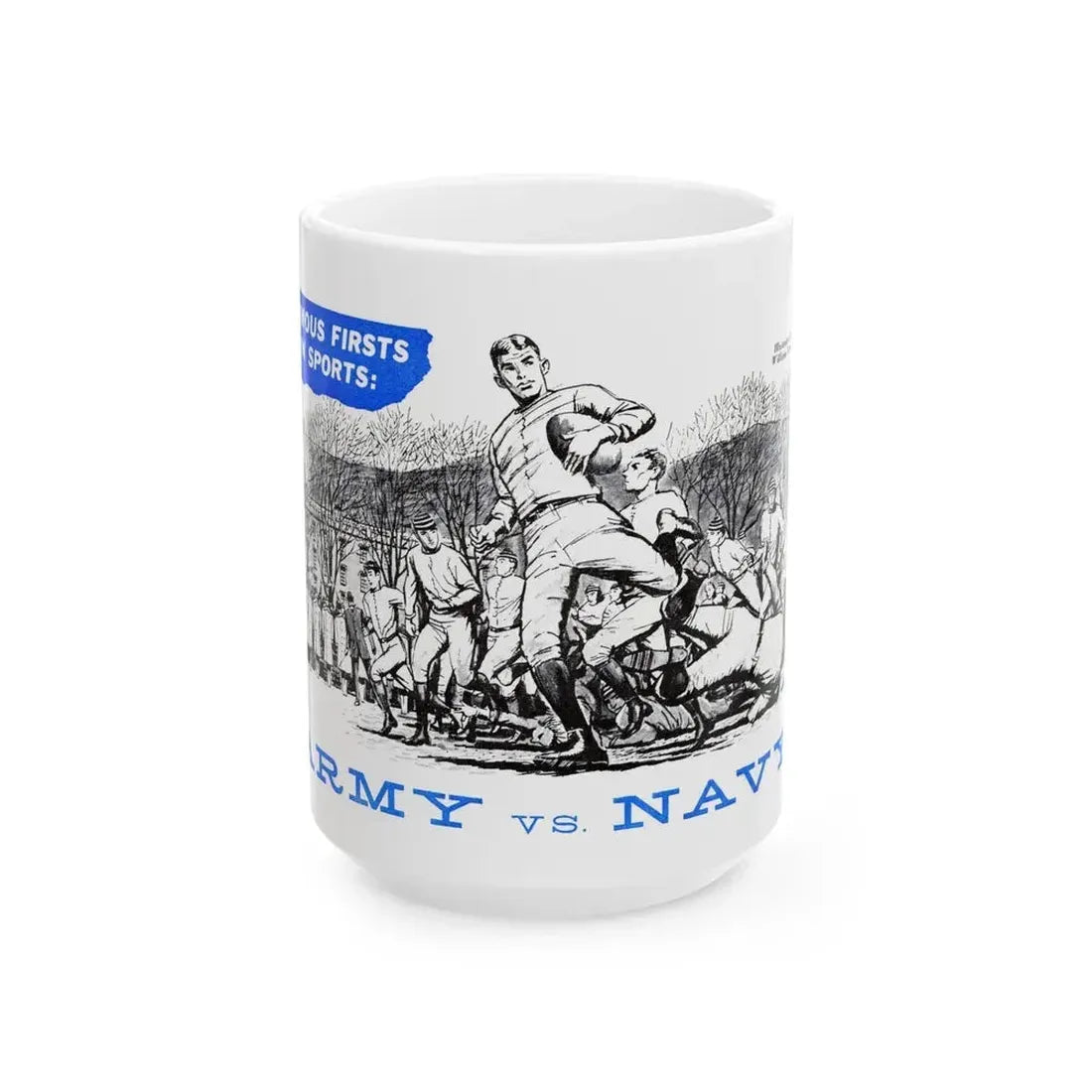 Army vs. Navy, Bluebook Magazine, November 1955 - White Coffee Mug 15oz - Go Mug Yourself