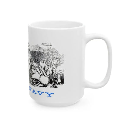 Army vs. Navy, Bluebook Magazine, November 1955 - White Coffee Mug - Go Mug Yourself