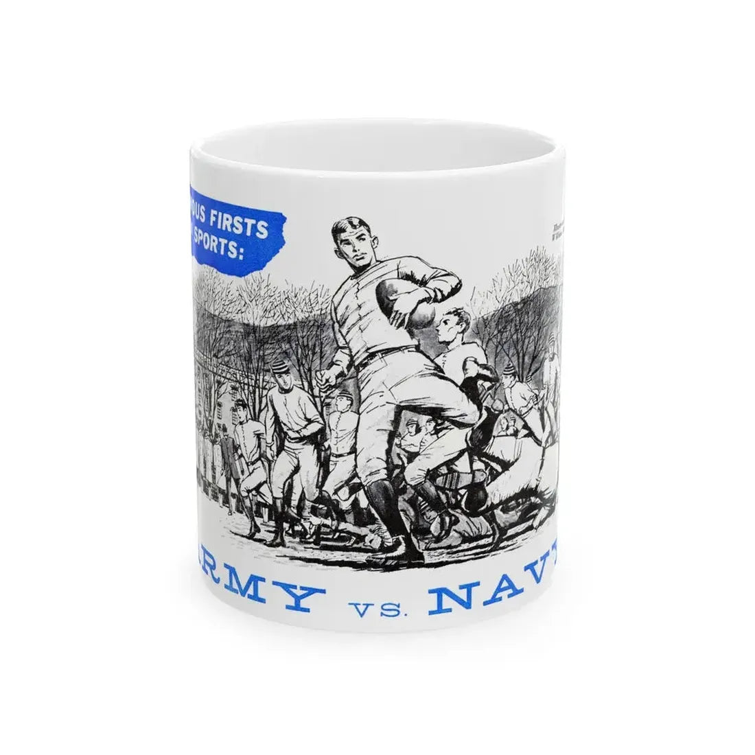 Army vs. Navy, Bluebook Magazine, November 1955 - White Coffee Mug - Go Mug Yourself