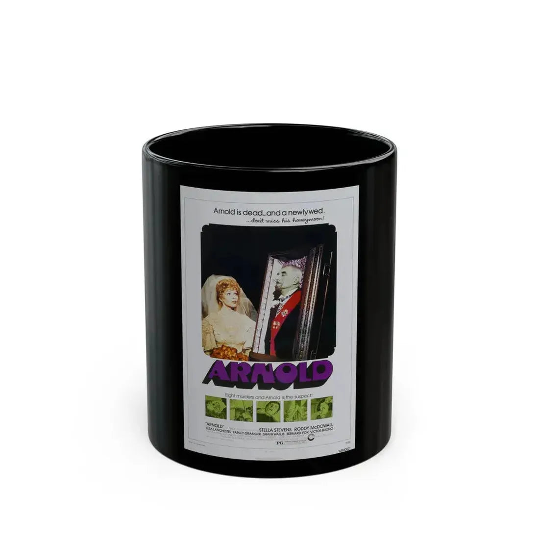 ARNOLD 1973 Movie Poster - Black Coffee Mug 11oz - Go Mug Yourself