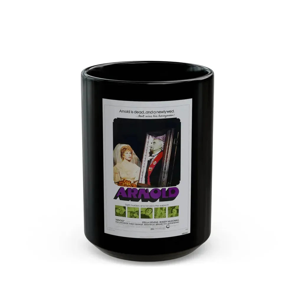 ARNOLD 1973 Movie Poster - Black Coffee Mug 15oz - Go Mug Yourself
