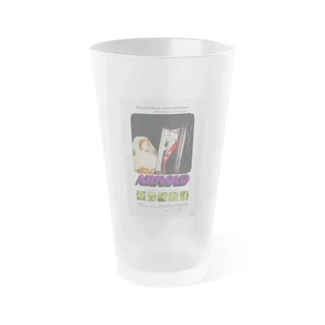 ARNOLD 1973 Movie Poster - Frosted Pint Glass 16oz Default Title - Go Mug Yourself