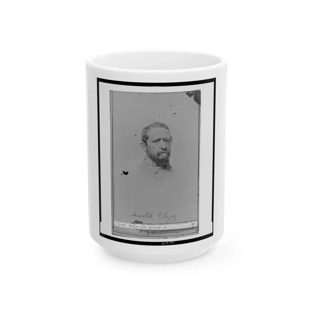 Arnold Elzey (U.S. Civil War) White Coffee Mug-15oz-Go Mug Yourself