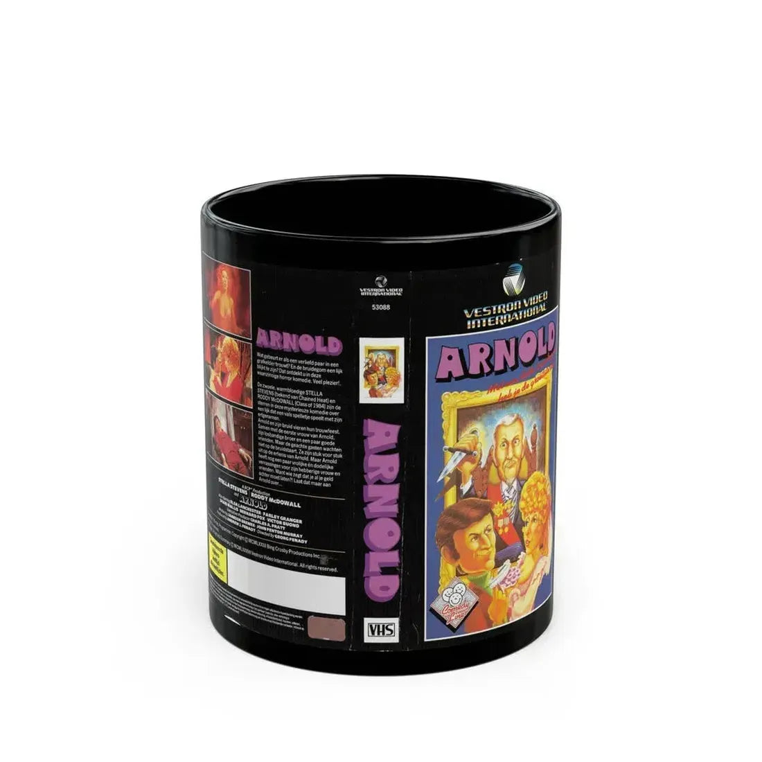 ARNOLD (VHS COVER) - Black Coffee Mug 11oz - Go Mug Yourself
