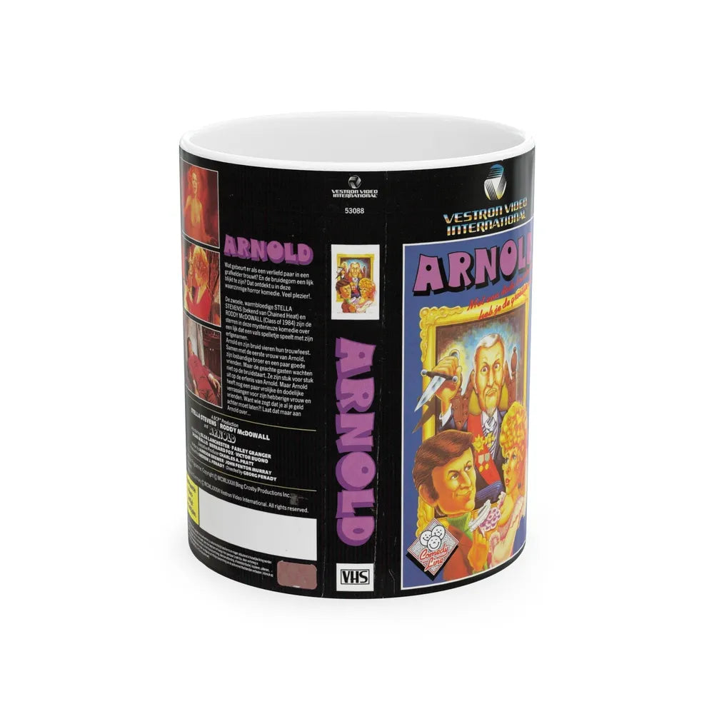 ARNOLD (VHS COVER) - White Coffee Mug-11oz-Go Mug Yourself