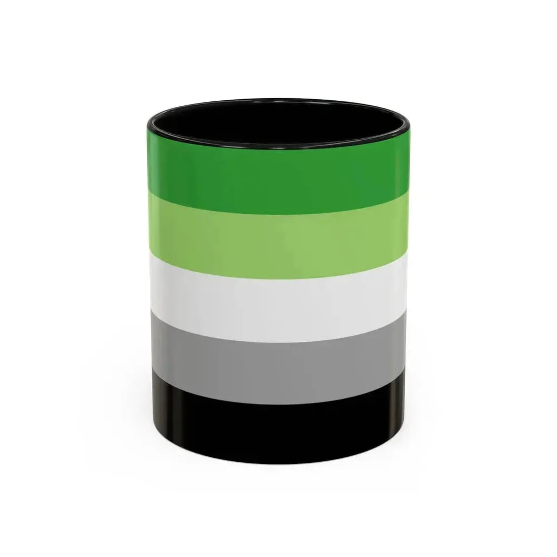 Aromantic Pride Flag - Accent Coffee Mug 11oz Black - Go Mug Yourself