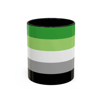 Aromantic Pride Flag - Accent Coffee Mug 11oz Black - Go Mug Yourself