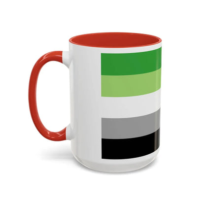 Aromantic Pride Flag - Accent Coffee Mug-Go Mug Yourself