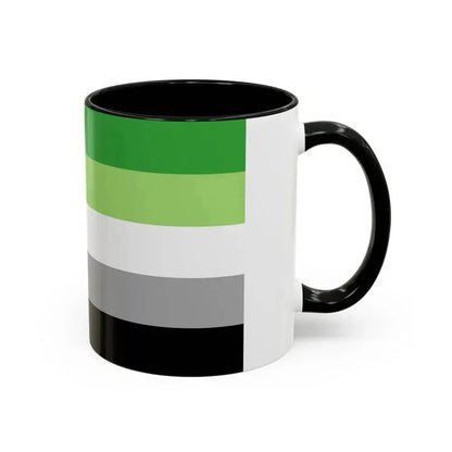 Aromantic Pride Flag - Accent Coffee Mug - Go Mug Yourself