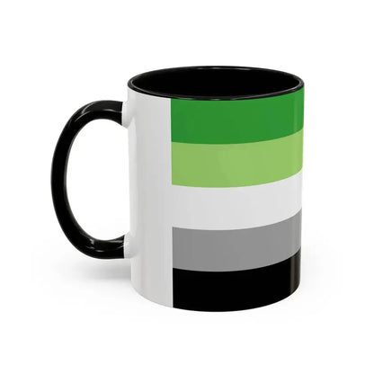 Aromantic Pride Flag - Accent Coffee Mug - Go Mug Yourself
