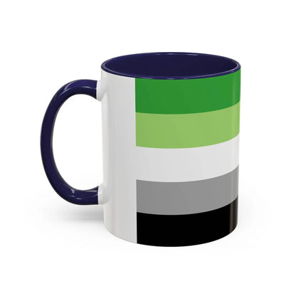 Aromantic Pride Flag - Accent Coffee Mug-Go Mug Yourself