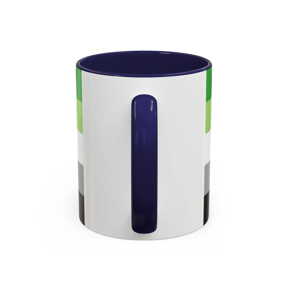 Aromantic Pride Flag - Accent Coffee Mug-Go Mug Yourself