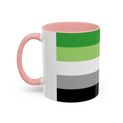 Aromantic Pride Flag - Accent Coffee Mug-Go Mug Yourself