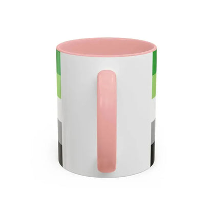 Aromantic Pride Flag - Accent Coffee Mug - Go Mug Yourself